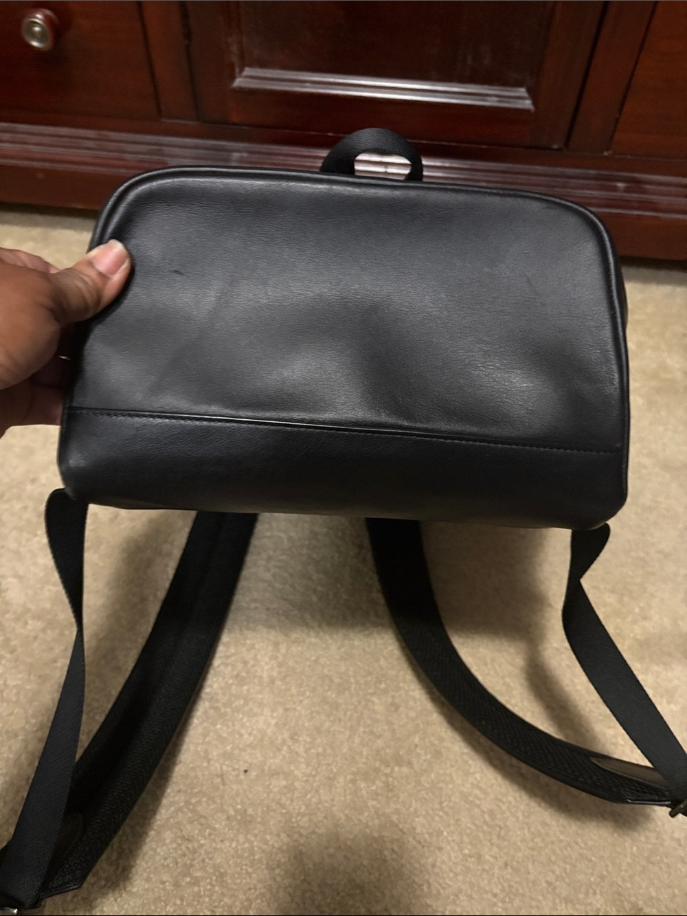 Coach Men’s Grey Backpack with Black Flap and Blue Trim - Picture 12 of 12